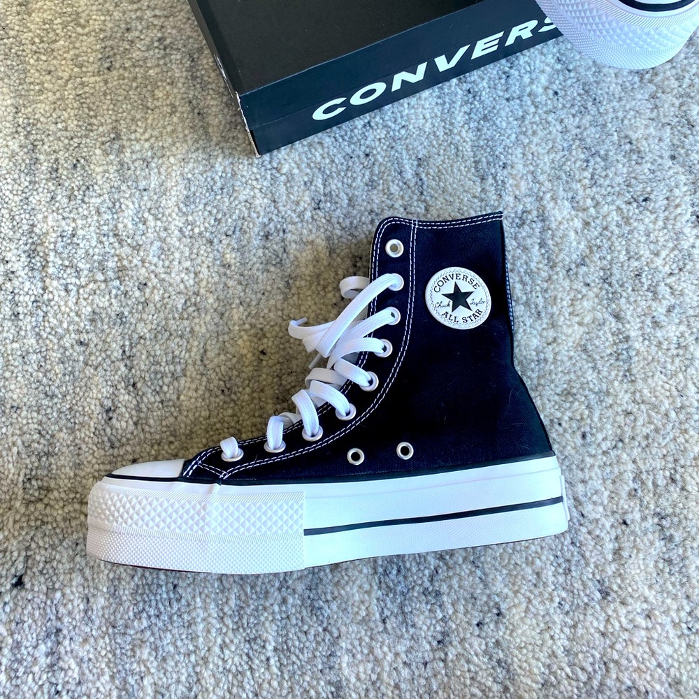 Black Platform Chuck Taylor All Star Extra High Sneakers